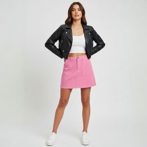 NWT Lucy & Yak Blair Corduroy Mini Skirt – Prism Pink 90s Retro – Size 4